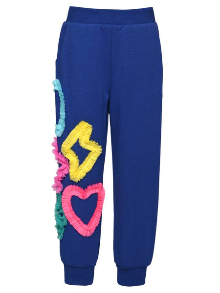 Mesh Heart, Star, Flower Detail Jogger Set