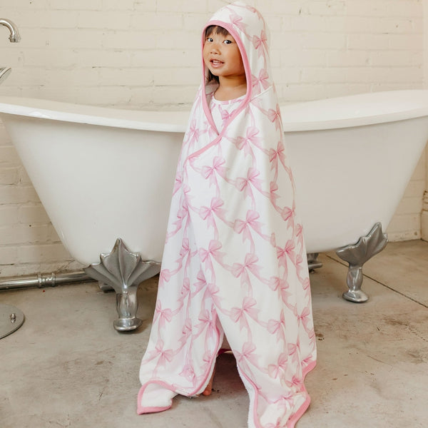 Premium Big Kid Hooded Towel - Bow My Gosh