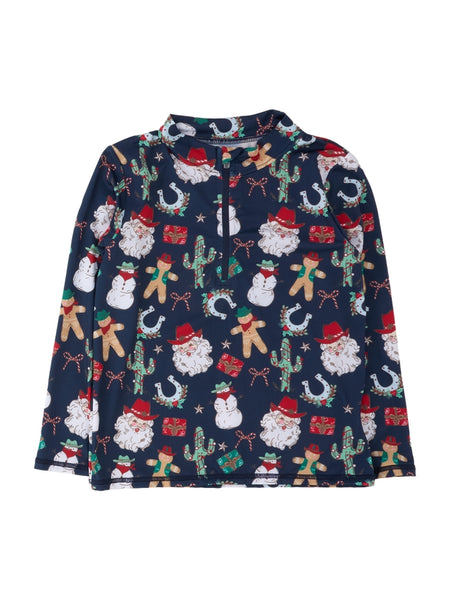 Giddy Up Santa Western Christmas Performance Quarter Zip