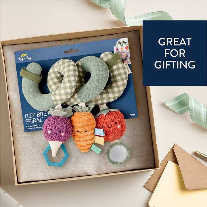 Itzy Bitzy Spiral Car Seat Activity Toy - Veggie