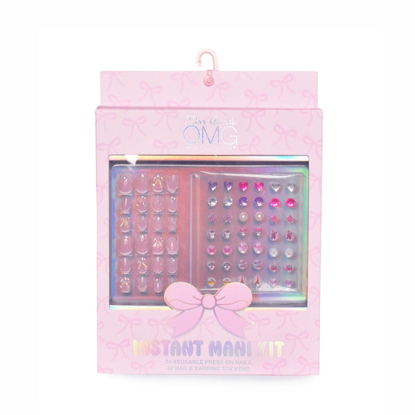 Bow Press On Nail Kit with Stickers