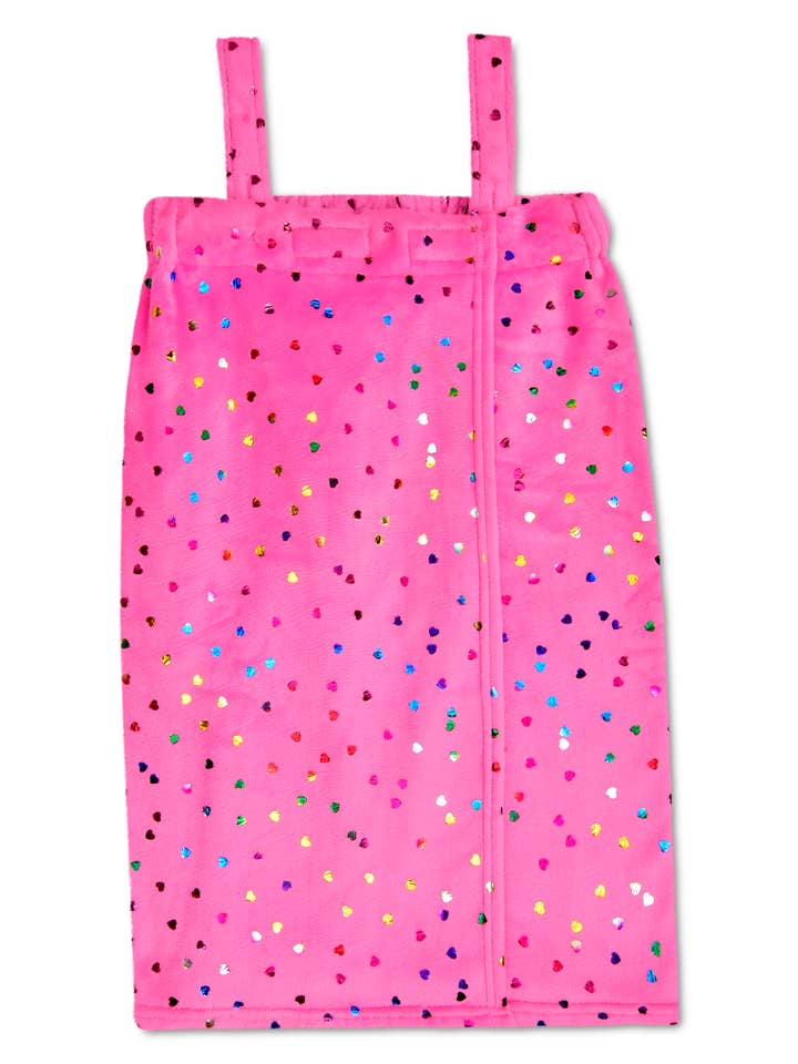 Bright Pink Foil Heart Spa Wrap