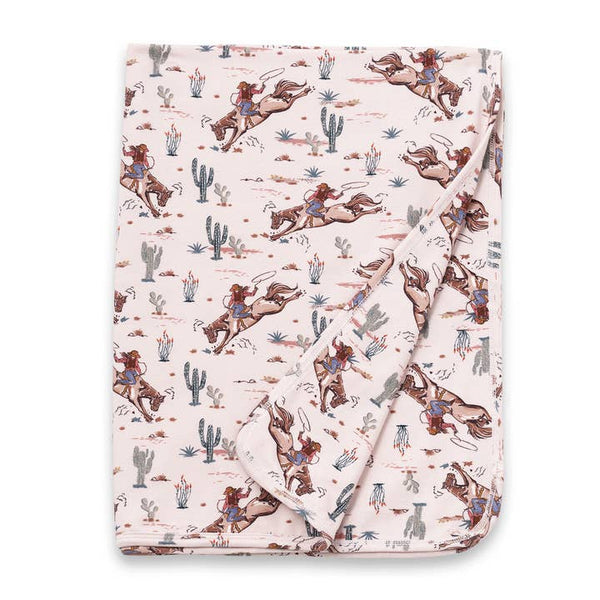 Prairie Princess Western Bamboo Stroller Blanket