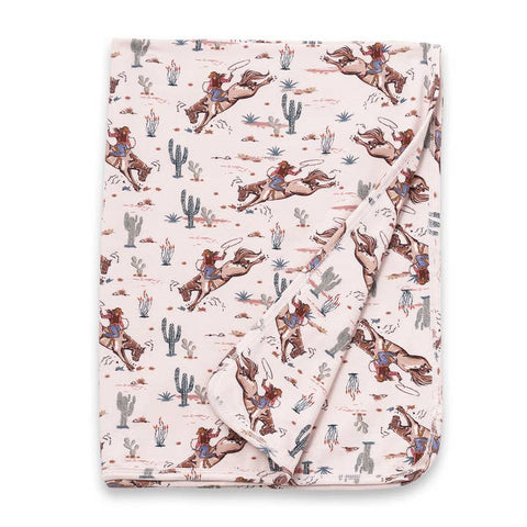 Prairie Princess Western Bamboo Stroller Blanket