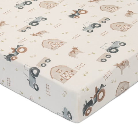 Charlie Farmhouse Tractor Crib Fitted Sheet