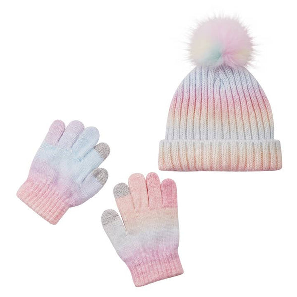 Winter Hat & Glove Set | Pink Confetti