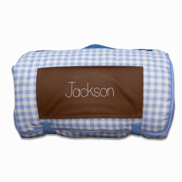 Sugar Bee Preschool Nap Mat - Boys Blue Gingham