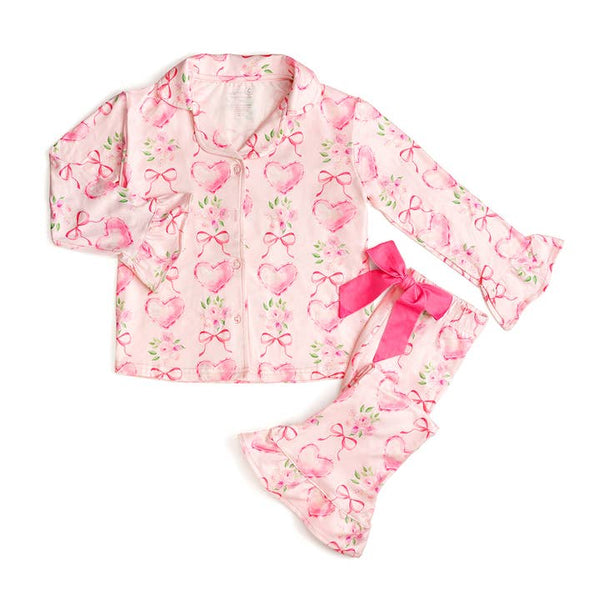 Heart Floral Trellis Valentine's Loung Set