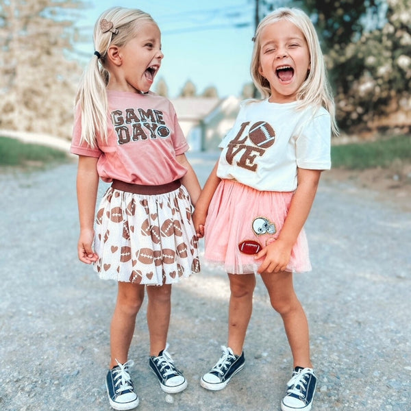 Football Love Patch Short Sleeve T-Shirt