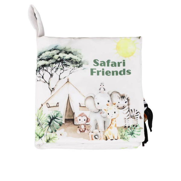 Safari Friends Tails Soft Crinkle Cloth Baby Book