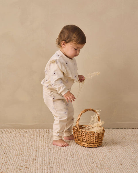 Relaxed Fleece Sweatpant Set Blue Daisy