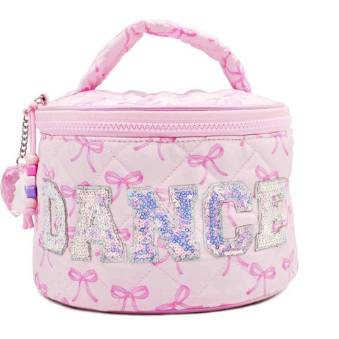 OMG 'Dance' Bow Quilted Round Glam Bag