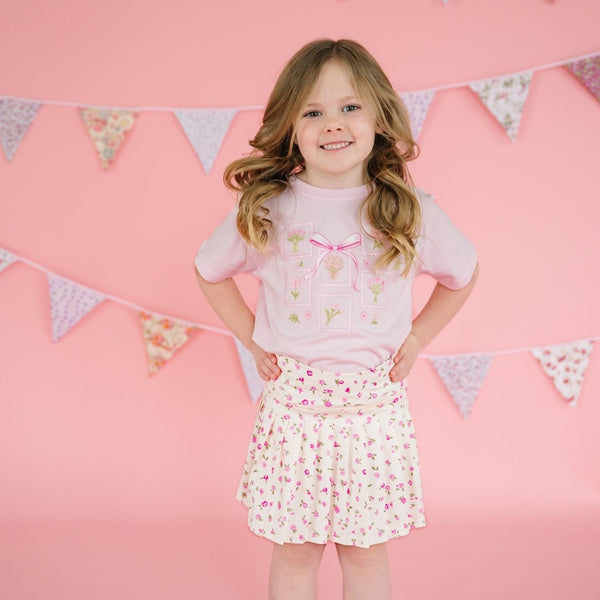 Bouquet Bow Short Sleeve T-Shirt - Ballet