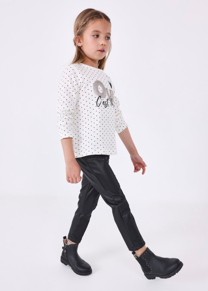 Faux Leather Leggings-Black – 4 Kids Only