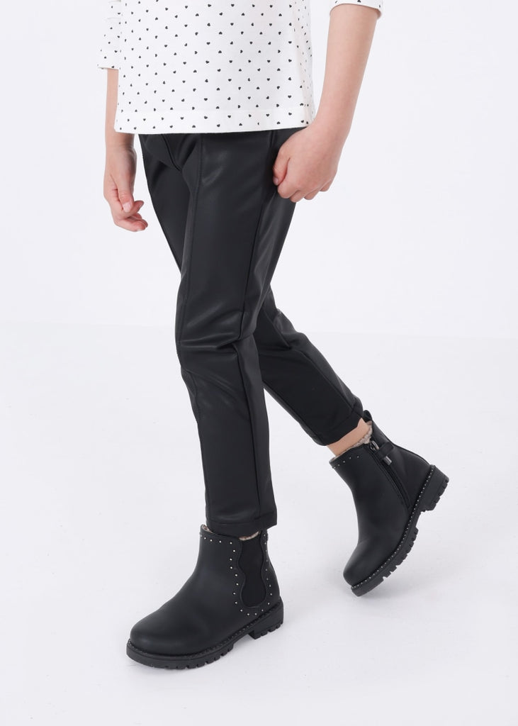 Faux Leather Leggings-Black – 4 Kids Only