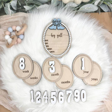 Cowboy Western Baby Milestones