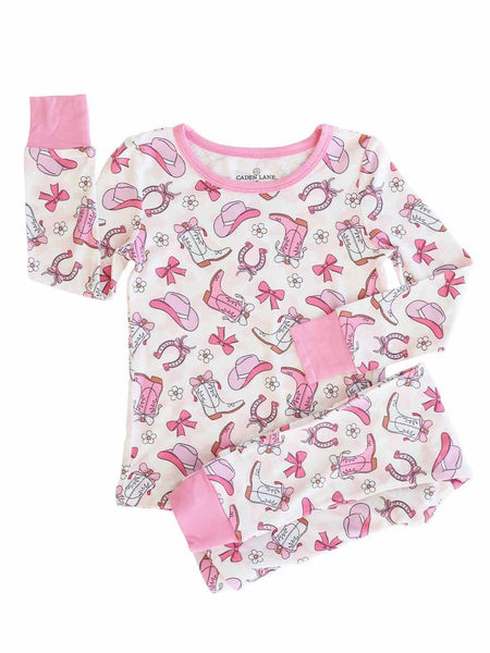 Rodeo Dreams Pink 2 Piece Pajama Set