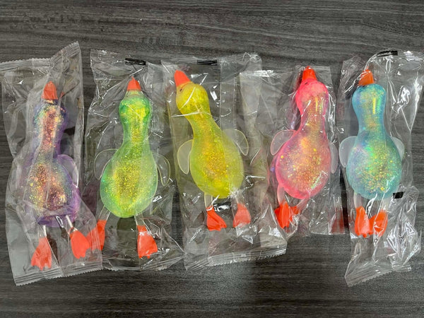 Glitter Duck Squishy- Stretchy Stress Relief Fidget Toy