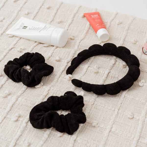 Spa Headband & Scrunchie Wristband Set