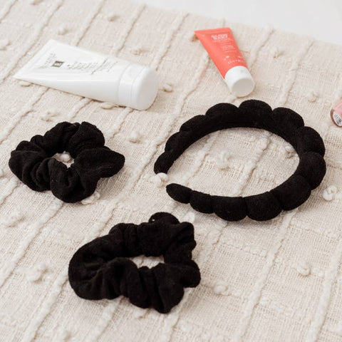 Spa Headband & Scrunchie Wristband Set