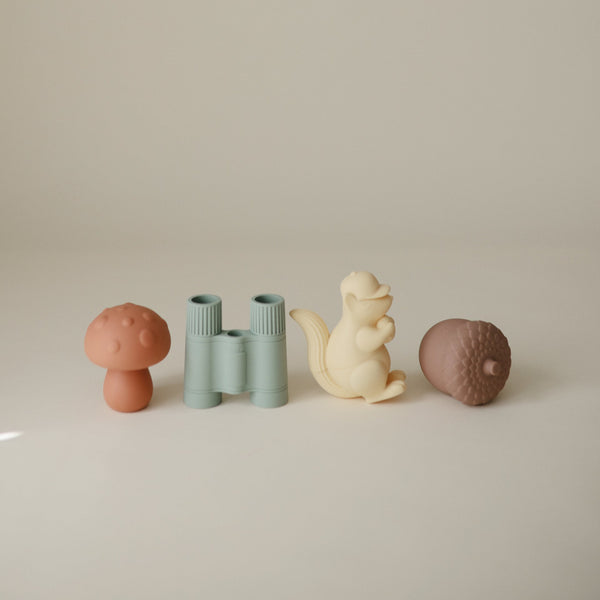 Mushie Nature Mold Free Bath Play Set - 4 Pack