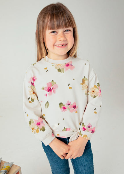 Floral Sweatshirt-Chickpea