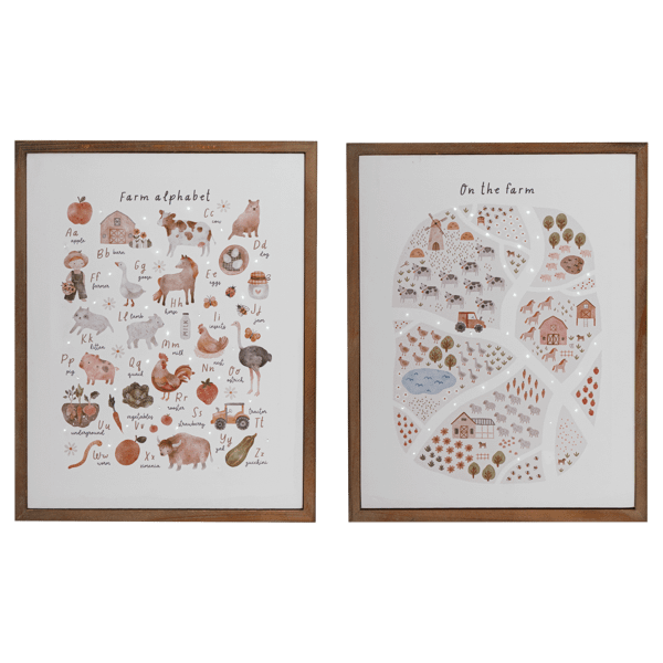 Ganz Light Up Framed Farm Wall Decor
