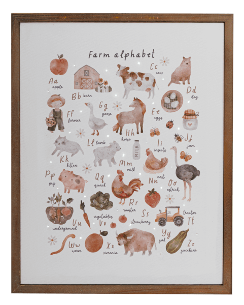 Ganz Light Up Framed Farm Wall Decor
