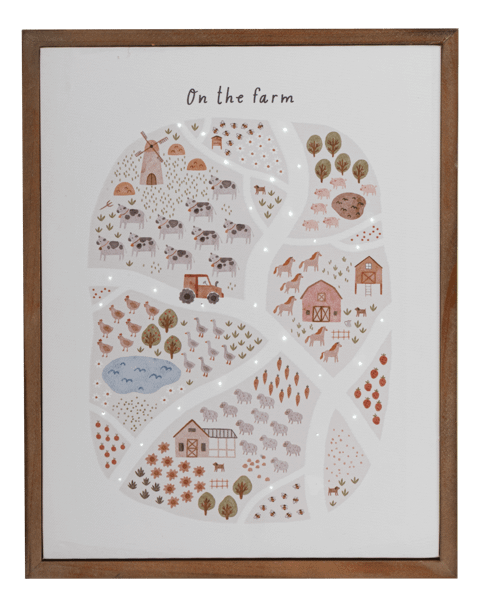 Ganz Light Up Framed Farm Wall Decor