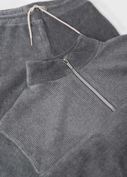 2 Piece Corduroy Tracksuit-Titanium