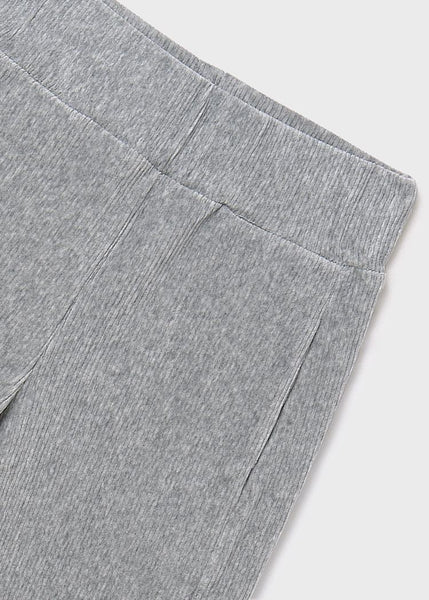 Silver Corduroy Wide Leg Pants