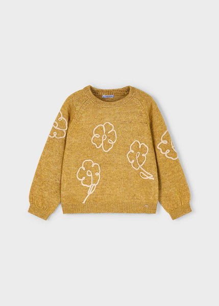 Mustard Mix Floral Sweater
