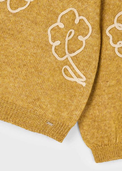 Mustard Mix Floral Sweater