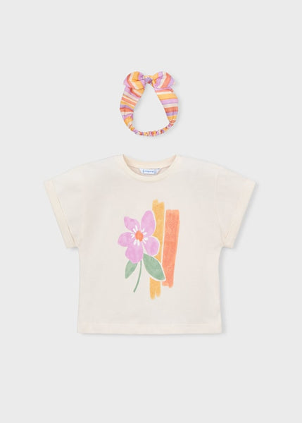 Bone Flower Tee and Headband