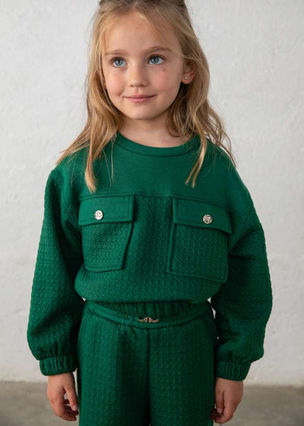 Emerald Pocket Sweatshirt Set
