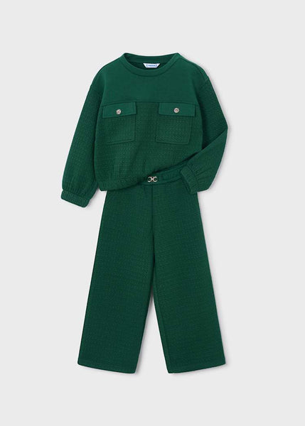 Emerald Pocket Sweatshirt Set