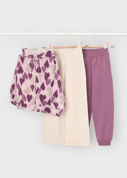 Violet Hearts Tracksuit With 2 Pants