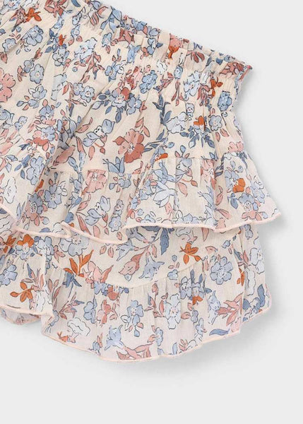 Salmon Ruffled Skort