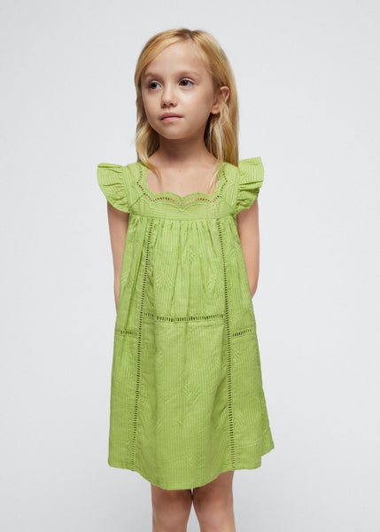 Embroidered Dress-Apple