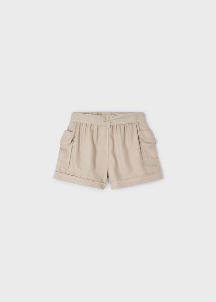 Paperbag Shorts-Khaki