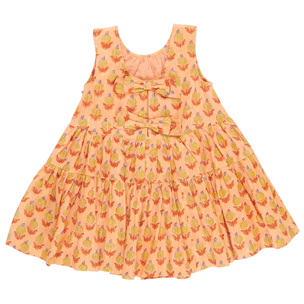 Eloise Dress-Orange Dalhia