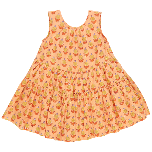 Eloise Dress-Orange Dalhia