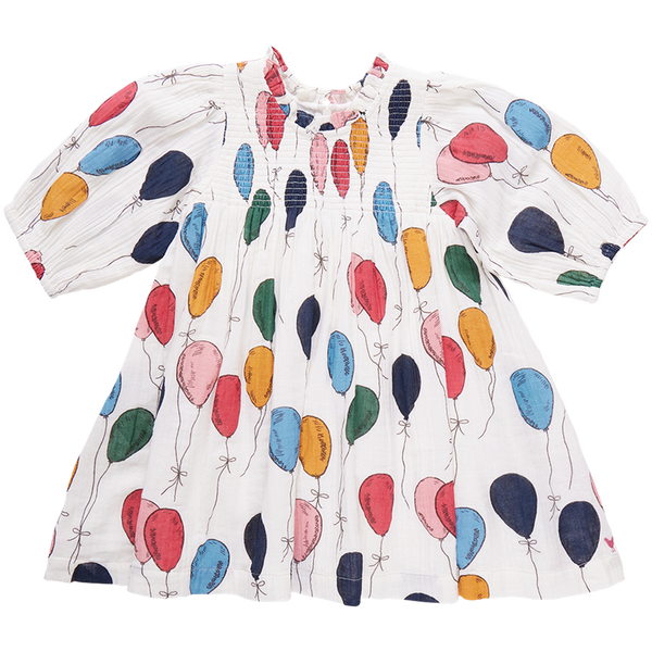 Girls Stevie Puff Sleeve Dress - Balloon Bunches