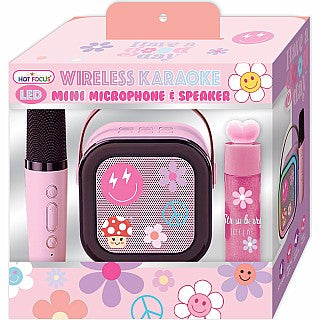 HF LED Wireless Karaoke Mini Microphone & Speaker - Good Day