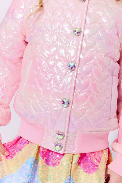 I Love You Heart Hologram Jacket