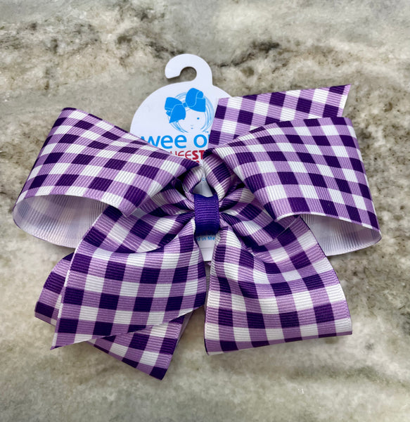 KING Gingham Print Bow