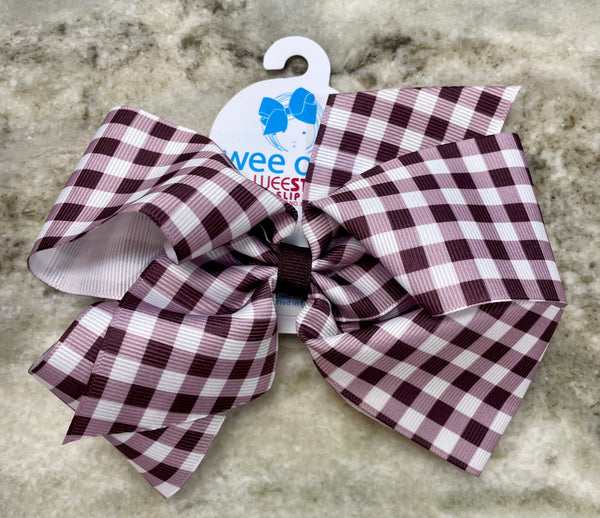 KING Gingham Print Bow