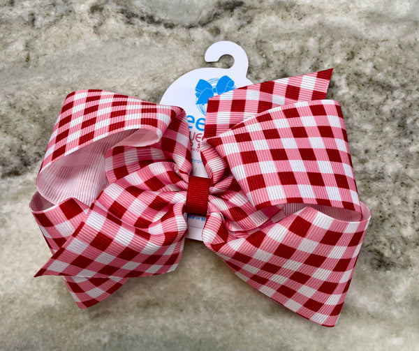 KING Gingham Print Bow