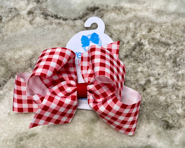 MED Gingham Print Bow