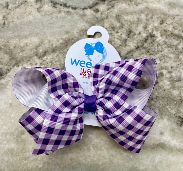 MED Gingham Print Bow